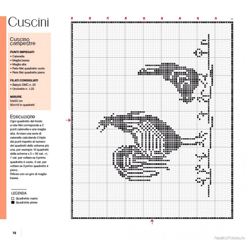 Вязаные проекты крючком в журнале «Uncinetto Manuale Filet №6 2022»