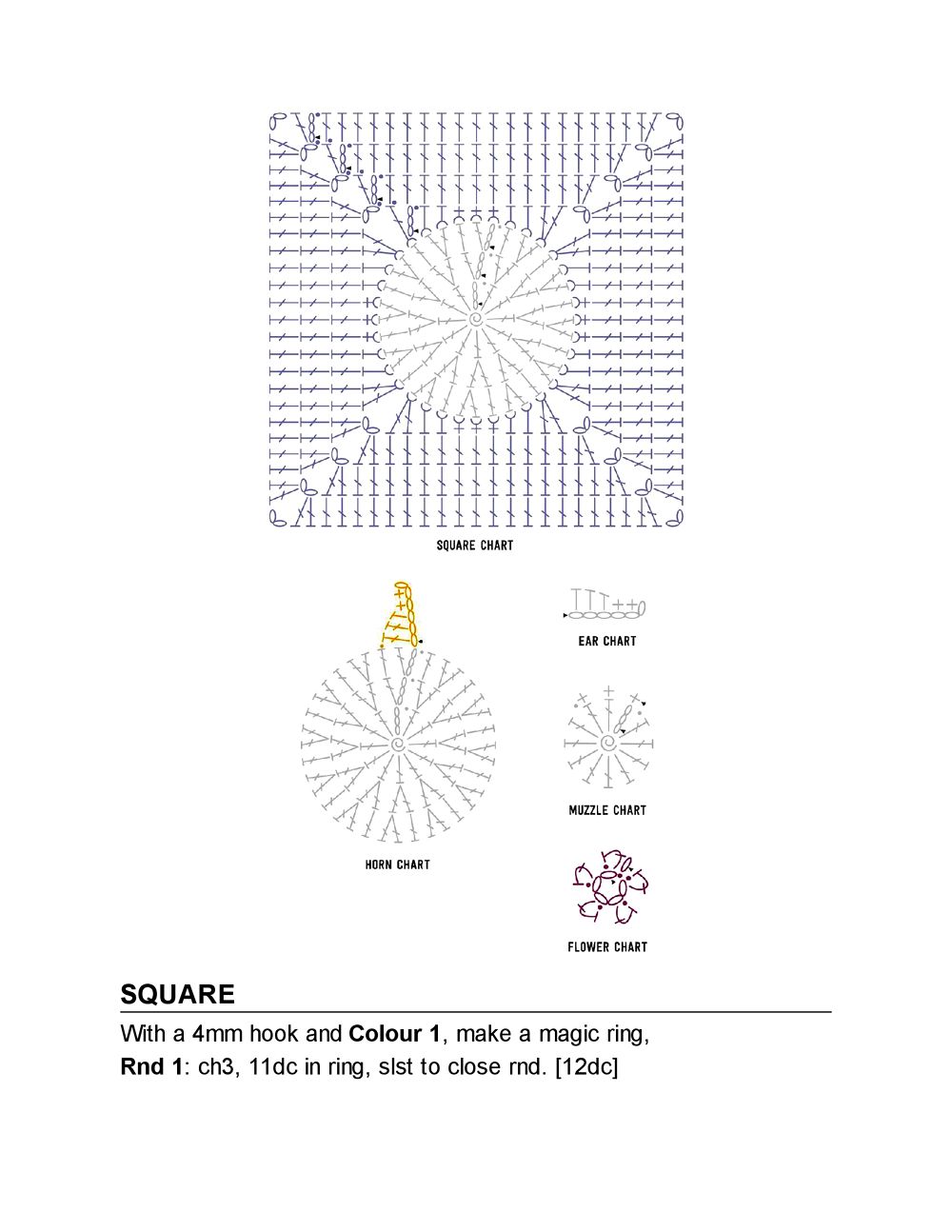 Коллекция "бабушкиных квадратов" в книге «3D Animal Granny Squares»