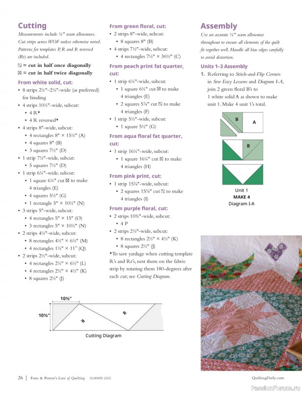 Коллекция проектов для рукодельниц в журнале «Fons & Porter’s Love Of Quilting - Summer 2025»