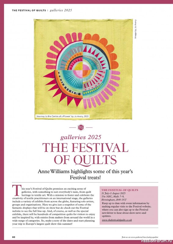 Коллекция проектов для рукодельниц в журнале «Todays Quilter №126 2025»