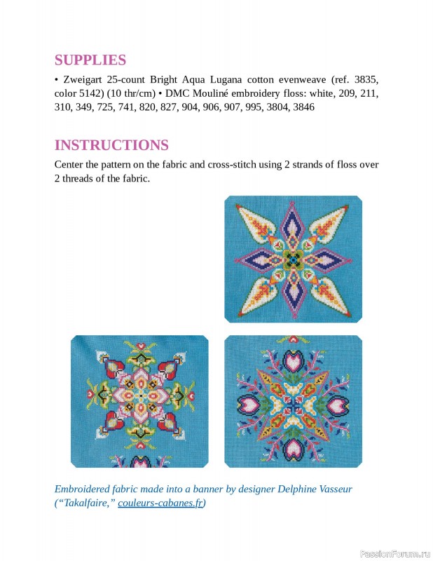 Коллекция вышивки в книге «Cross-Stitch Mandalas»