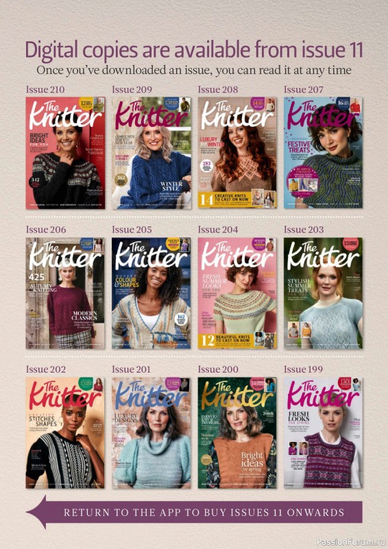 Вязаные проекты спицами в журнале «The Knitter №215 2025»