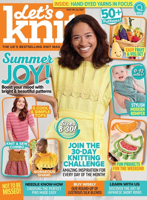 Вязаные модели спицами в журнале &laquo;Let&#039;s Knit №185 2022&raquo;