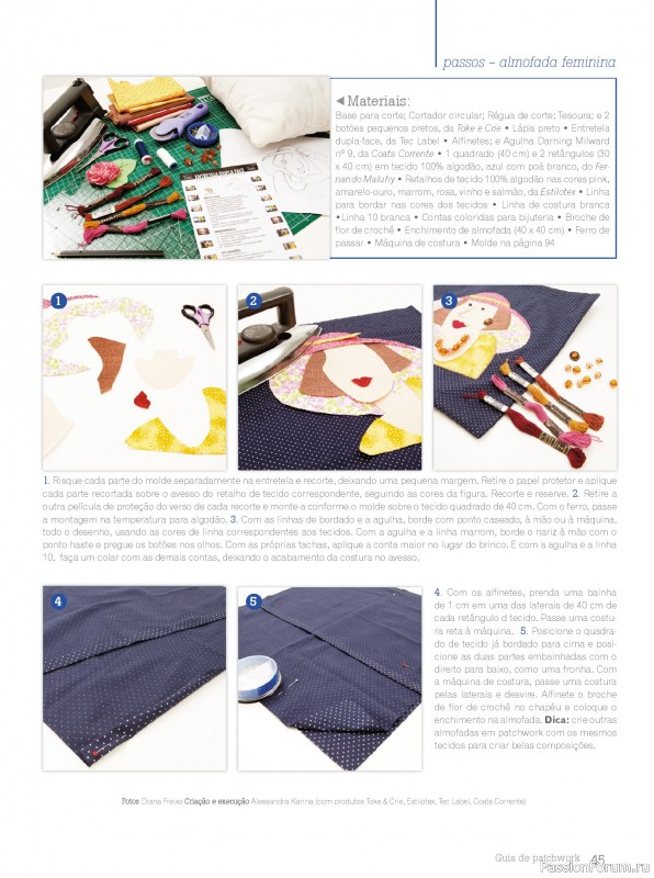 Коллекция проектов для рукодельниц в журнале «Arte em Patchwork - Fevereiro 2025»