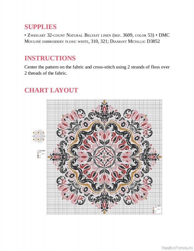 Коллекция вышивки в книге «Cross-Stitch Mandalas»