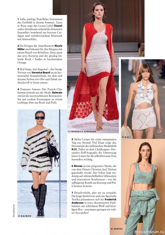 Вязаные модели спицами в журнале «Verena Stricktrends №2 2022»