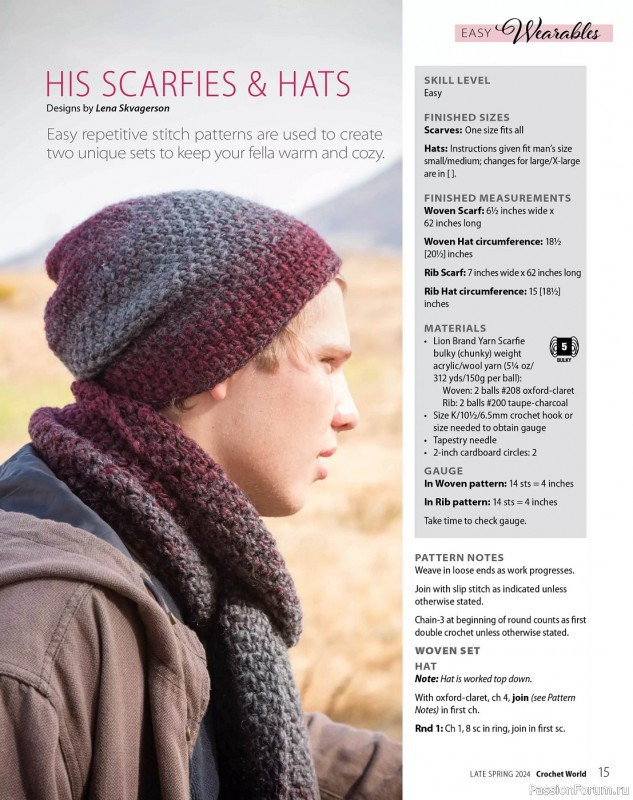 Вязаные проекты крючком в журнале «Crochet World Specials - Late Spring 2024»