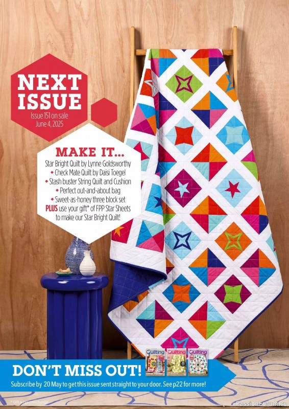 Коллекция проектов для рукодельниц в журнале «Love Patchwork & Quilting №150 2025»
