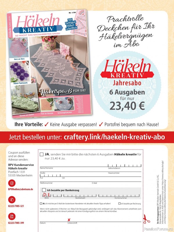 Вязаные проекты крючком в журнале «Hakeln Kreativ №1 2024»