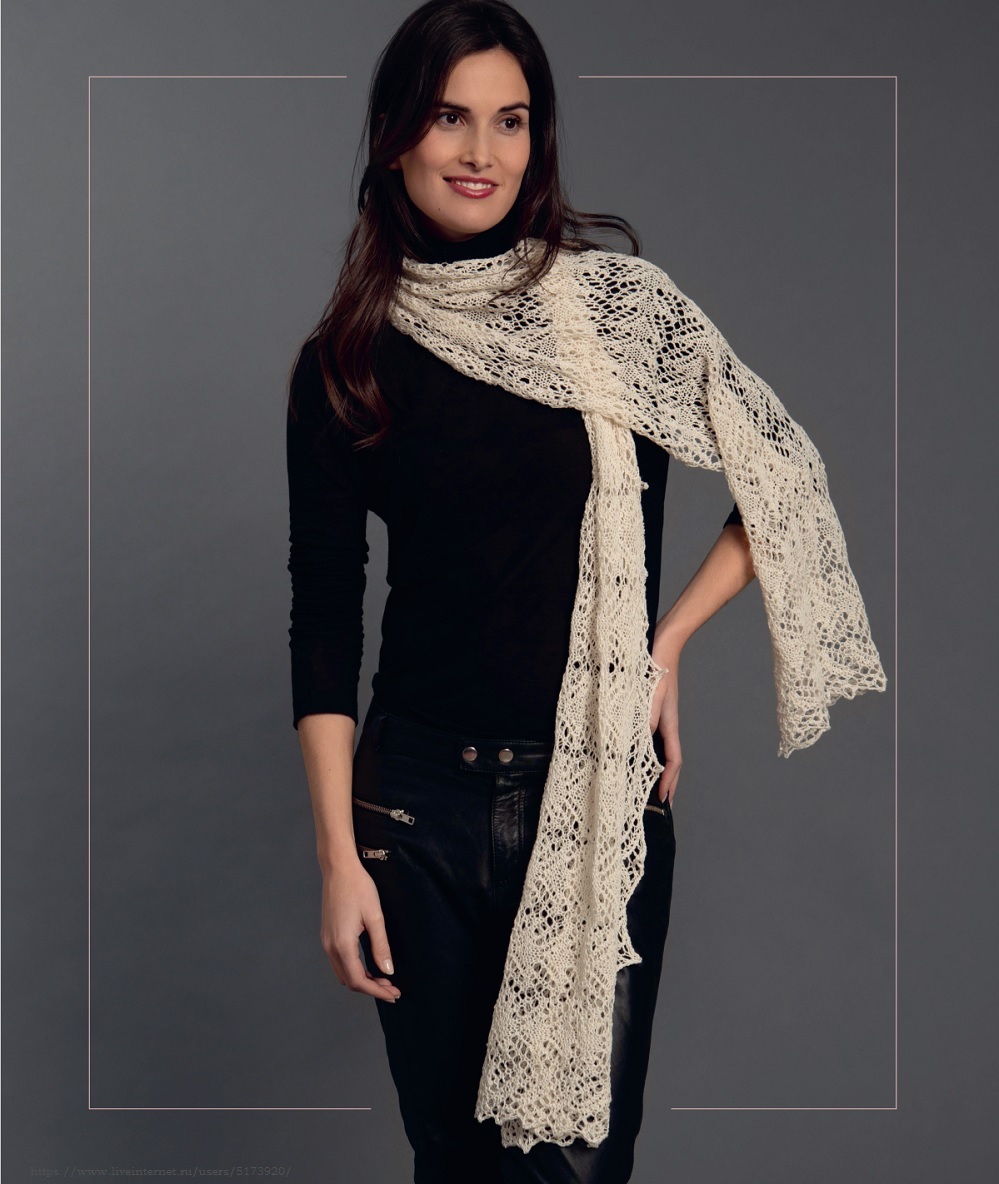 Коллекция ажурных проектов в книге &laquo;Lace Knit Shawls, Sweaters, Socks &amp; Hats&raquo;