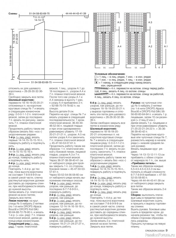 Вязаные модели в журнале «Creazion №2 2024»