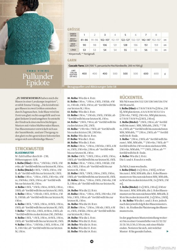 Вязаные проекты спицами в журнале «The Knitter Germany №65 2023»