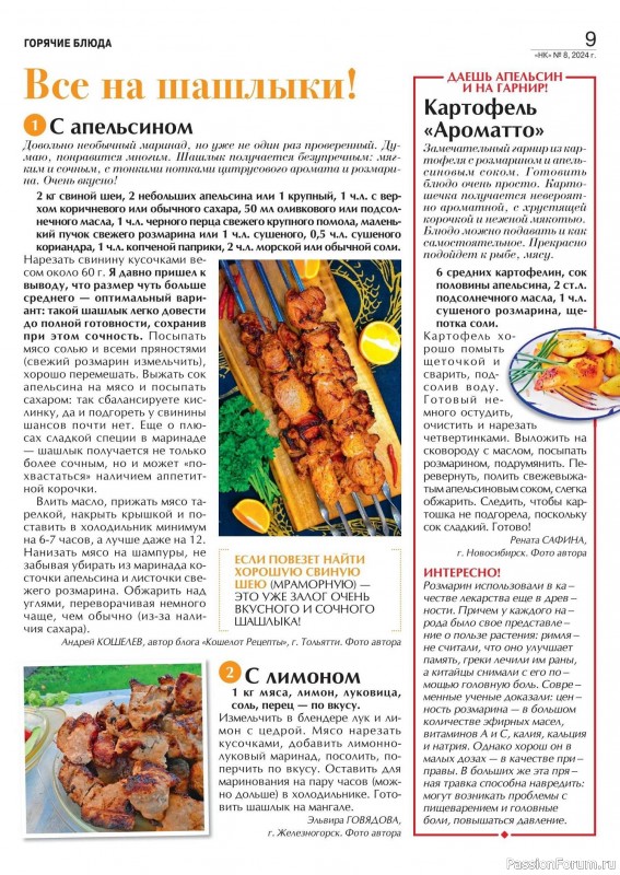 Коллекция кулинарных рецептов в журнале «Наша кухня №7 2024»