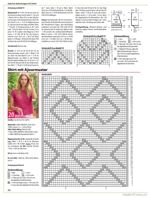 Вязаные модели в журнале «Sabrina №7 2024 Germany»