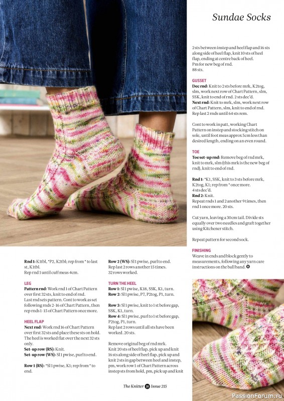 Вязаные проекты спицами в журнале «The Knitter №215 2025»