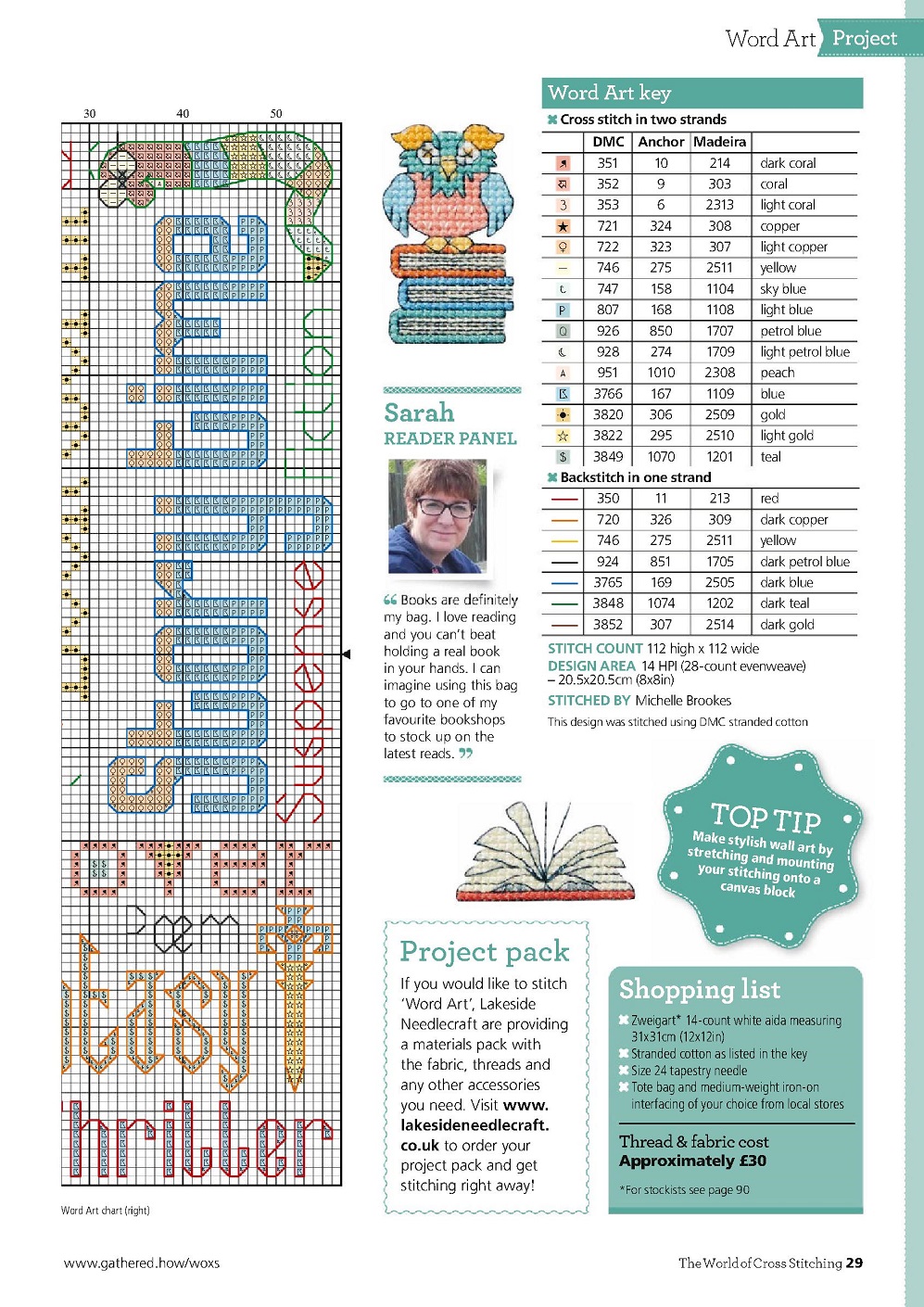 Идей для вышивания в журнале "The World of Cross Stitching №317 2022"