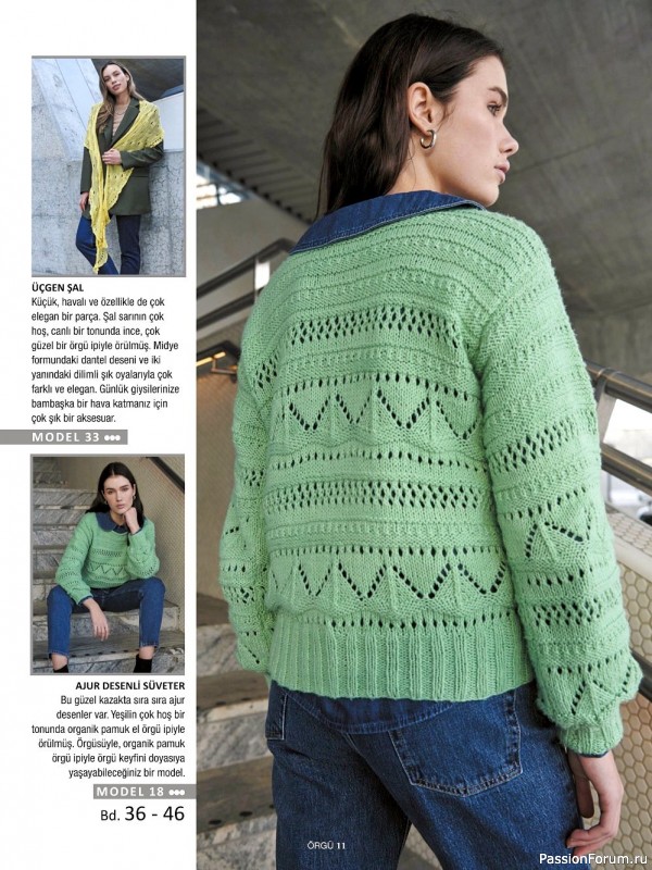 Коллекция проектов крючком и спицами в журнале «Burda Orgu №1 2022»