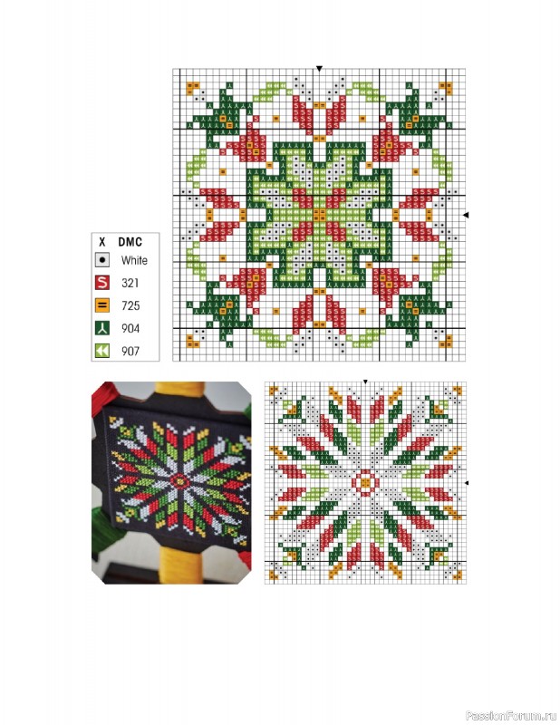Коллекция вышивки в книге «Cross-Stitch Mandalas»