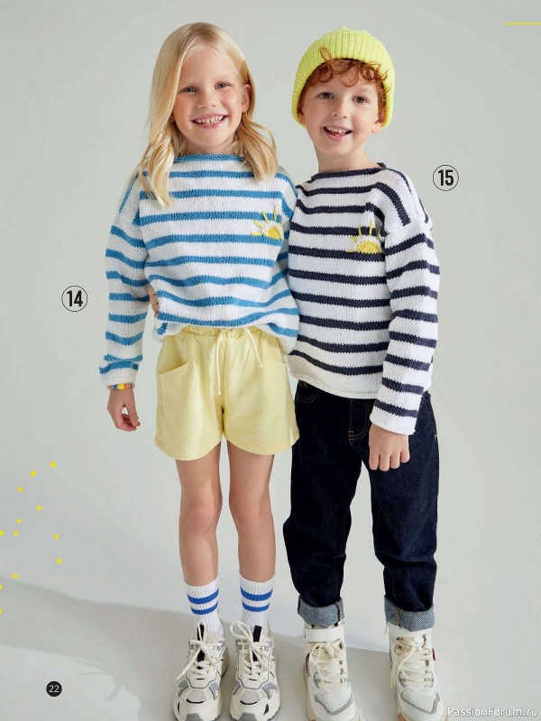 Вязаные модели для детей в журнале «Kinder Maschenmode №2 2024»