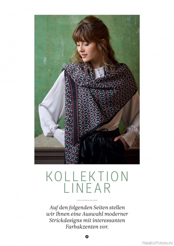 Вязаные модели спицами в журнале «The Knitter №63 2023 Germany»