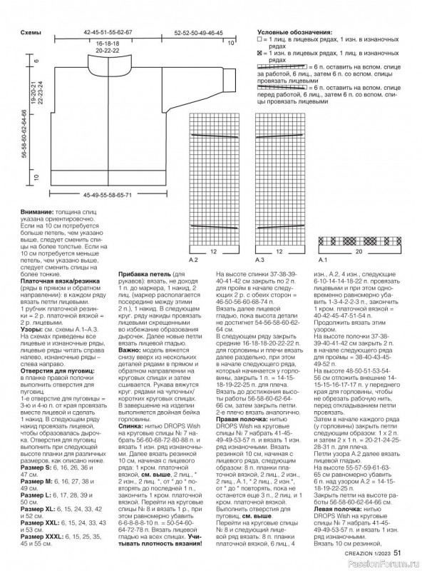 Вязаные модели в журнале «Creazion №1 2023»
