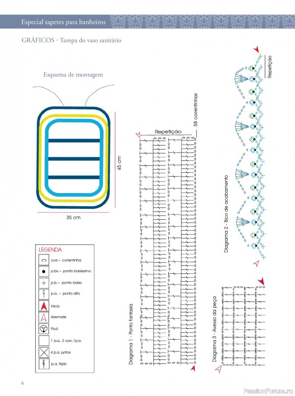 Вязаные проекты крючком в журнале «Artesanato Simples Ed.47 Barbante»