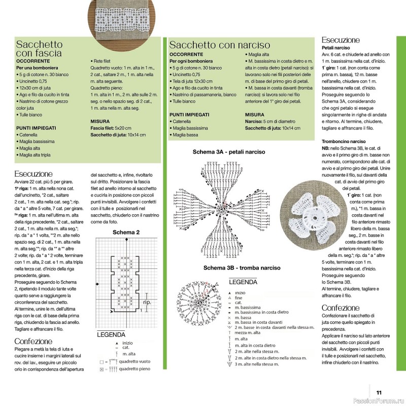 Вязаные проекты крючком в журнале «Uncinetto Manuale Filet №7 2022»