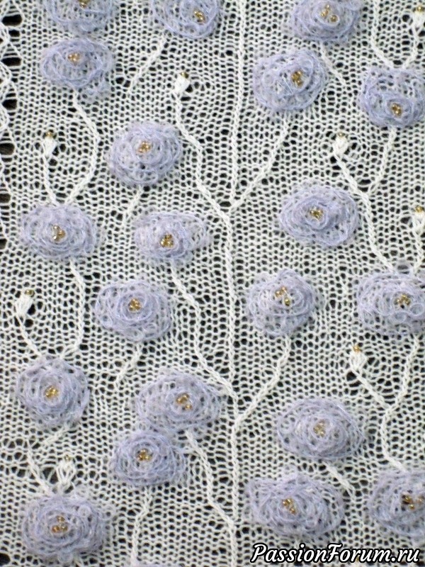 Шаль &quot;Forget-me-nots&quot; - дизайн Аллы Борисовой