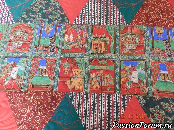 Лоскутное шитье. Рождественская дорожка.