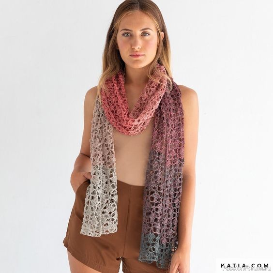 Летние шарфики от Katia Yarns. Описание