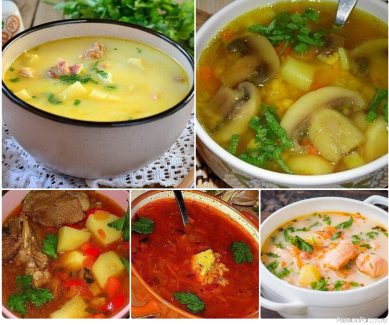 Отличная подборка первых блюд на любой вкус