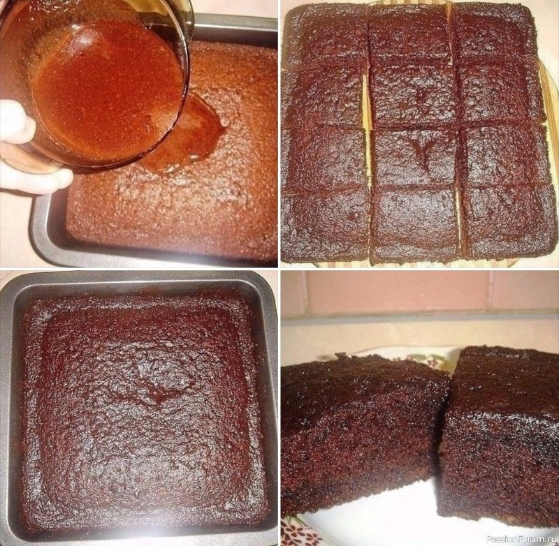 Необычное шоколадное пирожное