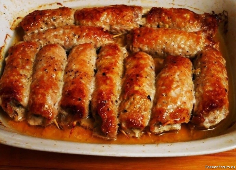 Мясные пальчики с грибами