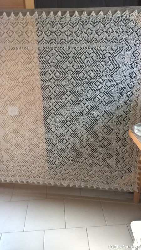 Платок ажурный из белого козьего пуха