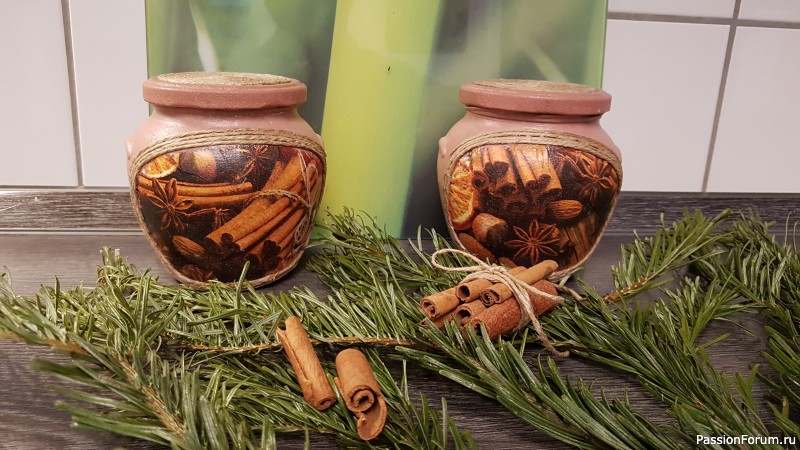 &quot;Аромат корицы&quot;. Баночки для пряностей