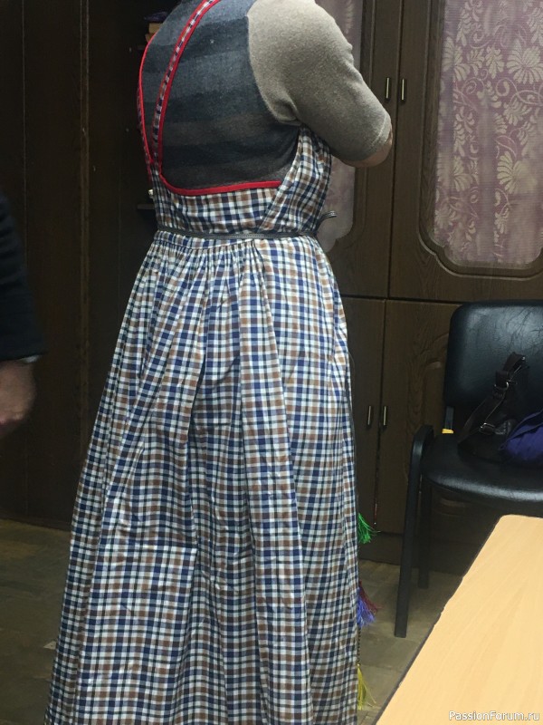 Русский народный костюм. Прямой сарафан.