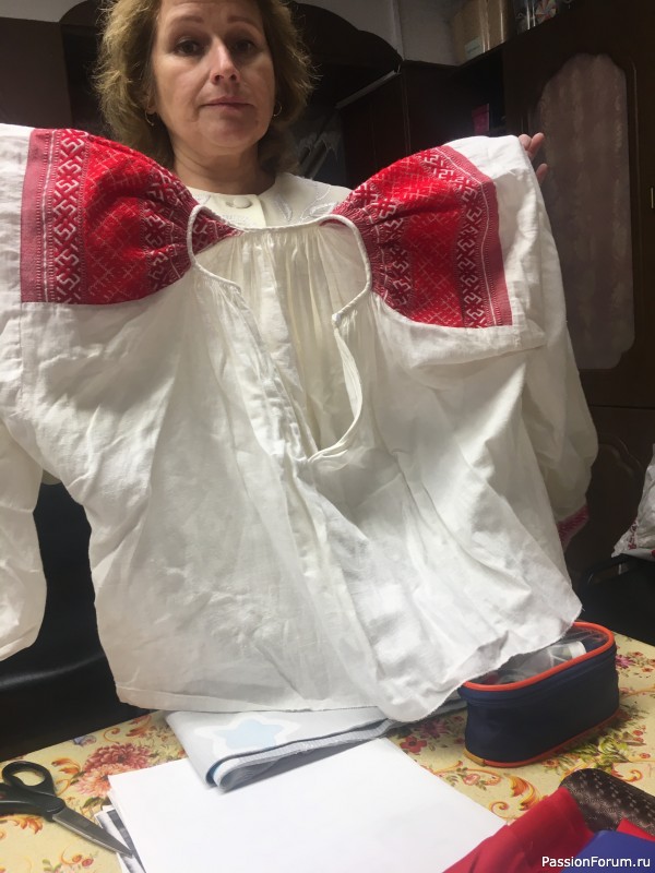 Женская национальная поликовая рубашка