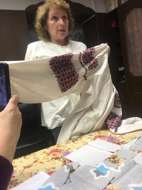 Женская национальная поликовая рубашка