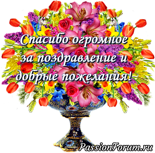 Благодарность за поздравления!