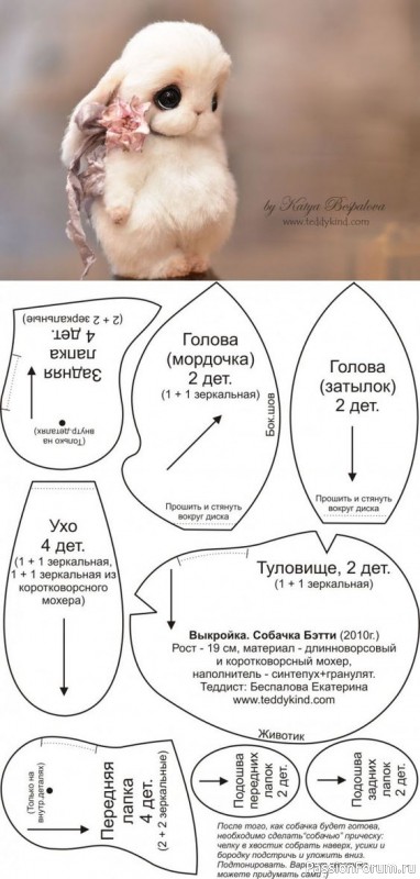 Выкройки текстильных игрушек разных мастериц (продолжение)