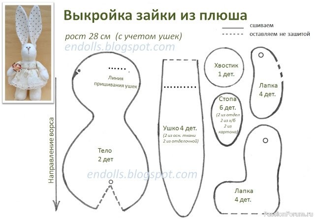 Выкройки текстильных игрушек разных мастериц (продолжение)