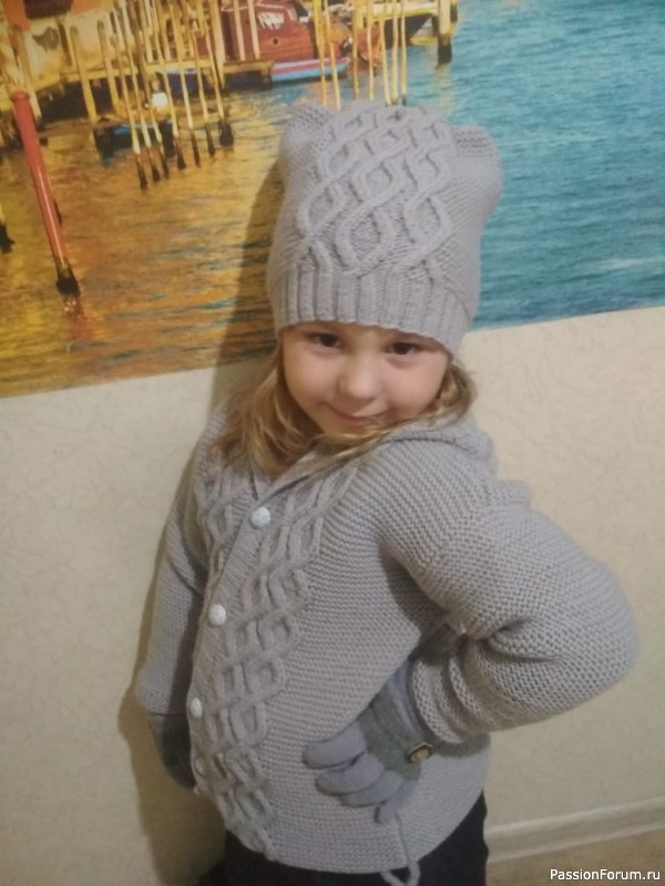 Комплект одежды "Зимушка" для девочки 6-7 лет