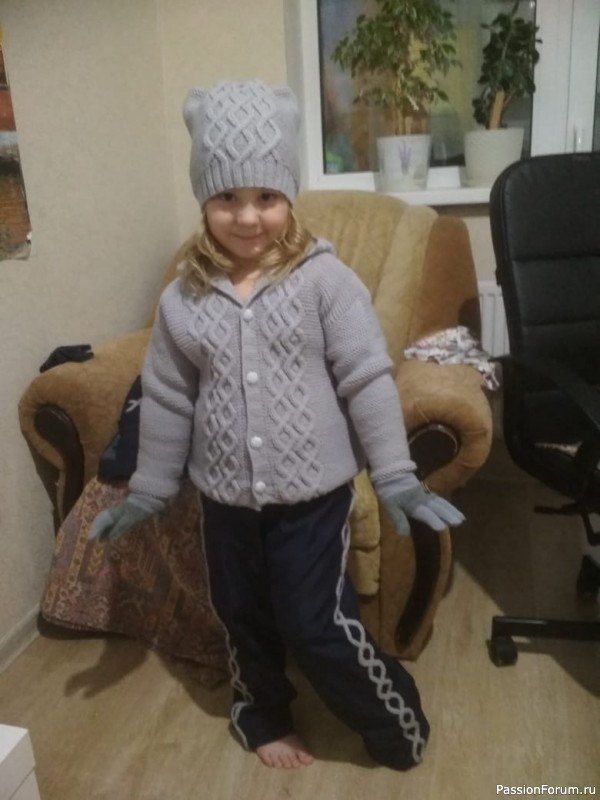 Комплект одежды "Зимушка" для девочки 6-7 лет