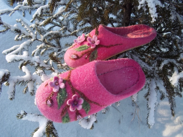 Валяные тапочки самоучки
