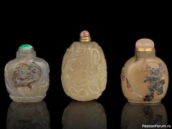 ​Китайские резные табачные бутылочки