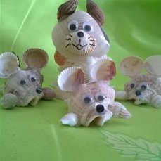 Зверюшки из ракушек