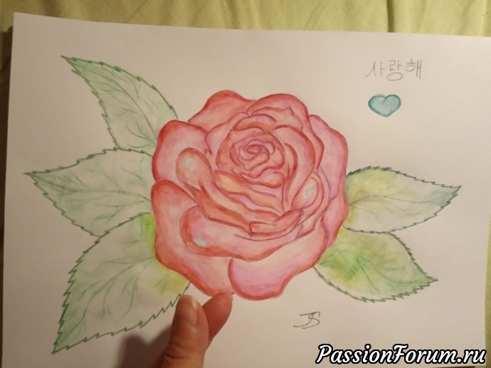 Мои попытки рисовать ))) Моя первая розочка ))