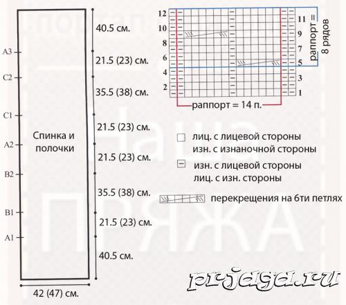 Вольный кардиган спицами от Yoko Hatta