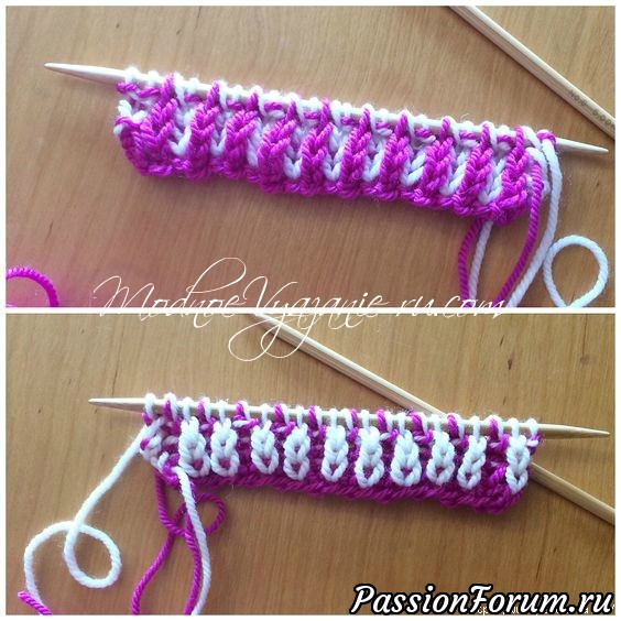 Урок вязания в технике бриош Brioche knitting