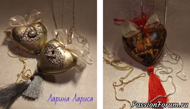 Новогодние сердца.